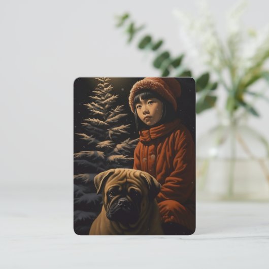 Weihnachtsbaum Feiertagskarte (Stehend Vorderseite)