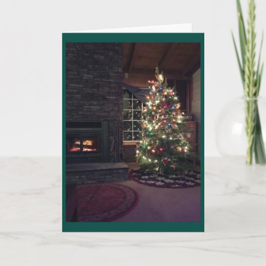 Weihnachtsbaum Feiertagskarte (Vorderseite)
