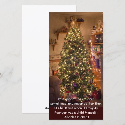 Weihnachtsbaum Feiertagskarte (Vorne/Hinten)