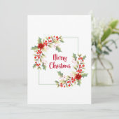 Weihnachtsbaum Feiertagskarte (Stehend Vorderseite)