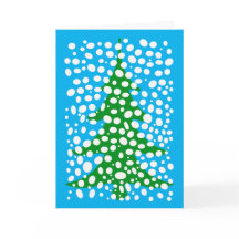 Weihnachtsbaum-Feiertagskarte im Schnee