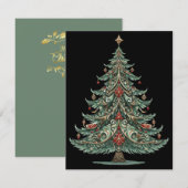 Weihnachtsbaum-Feiertagskarte mit Laune (Vorne/Hinten)