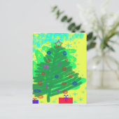 Weihnachtsbaum Feiertagspostkarte (Stehend Vorderseite)