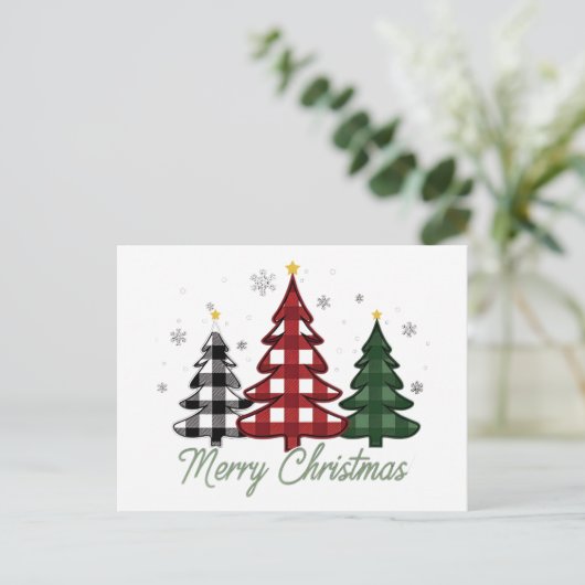 Weihnachtsbaum Feiertagspostkarte (Stehend Vorderseite)