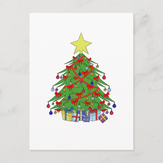 Weihnachtsbaum Feiertagspostkarte (Vorderseite)