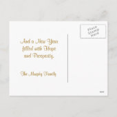 Weihnachtsbaum Feiertagspostkarte (Rückseite)