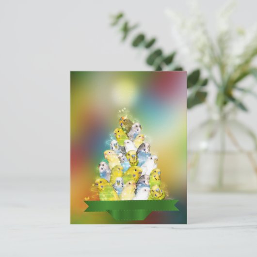 Weihnachtsbaum Feiertagspostkarte (Stehend Vorderseite)