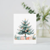 Weihnachtsbaum Feiertagspostkarte (Stehend Vorderseite)