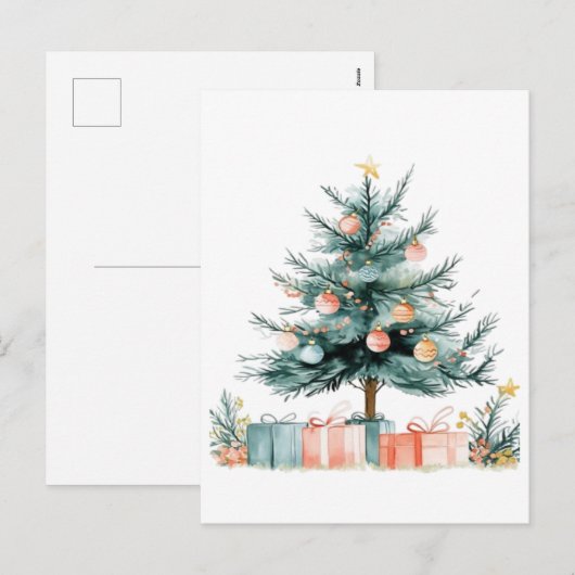 Weihnachtsbaum Feiertagspostkarte (Vorne/Hinten)