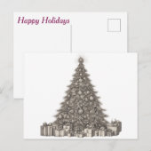 Weihnachtsbaum Feiertagspostkarte (Vorne/Hinten)