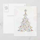 Weihnachtsbaum Feiertagspostkarte (Vorne/Hinten)