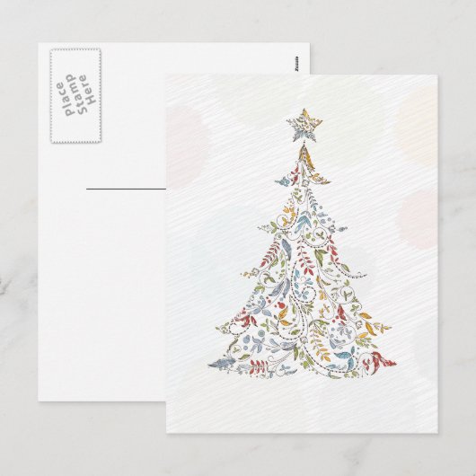 Weihnachtsbaum Feiertagspostkarte (Vorne/Hinten)