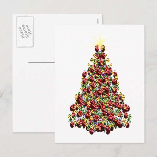 Weihnachtsbaum Feiertagspostkarte (Vorne/Hinten)