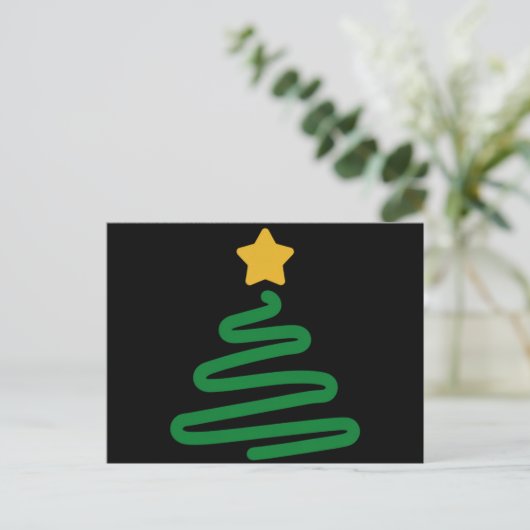 Weihnachtsbaum Feiertagspostkarte (Stehend Vorderseite)