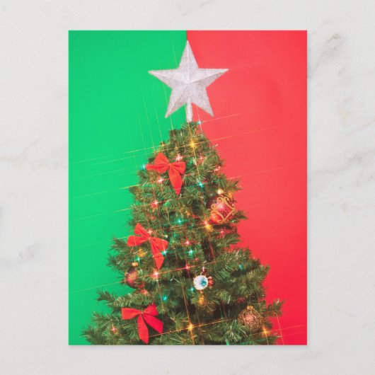 Weihnachtsbaum Feiertagspostkarte (Vorderseite)