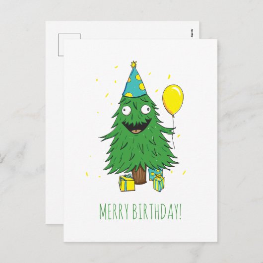 Weihnachtsbaum Feiertagspostkarte (Vorne/Hinten)