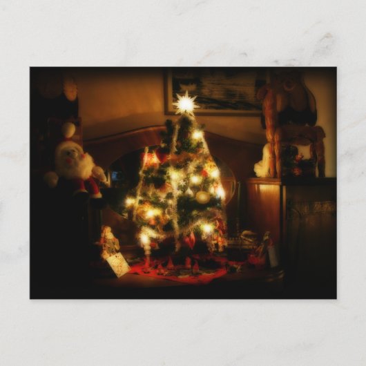 Weihnachtsbaum Feiertagspostkarte (Vorderseite)