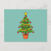 Weihnachtsbaum Feiertagspostkarte (Vorderseite)