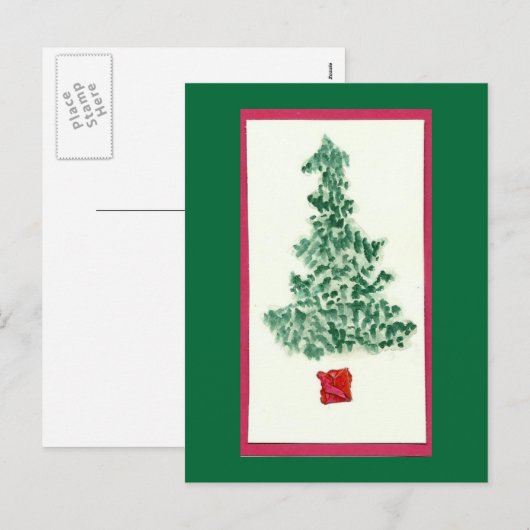 Weihnachtsbaum Feiertagspostkarte (Vorne/Hinten)