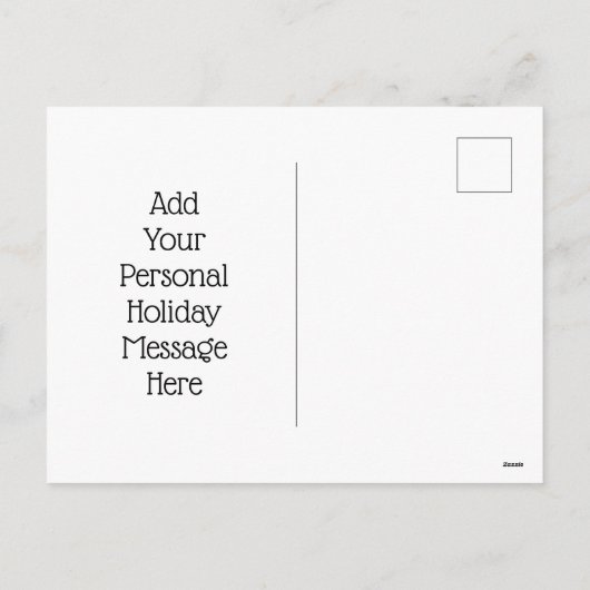 Weihnachtsbaum Feiertagspostkarte (Rückseite)