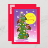Weihnachtsbaum Feiertagspostkarte (Vorne/Hinten)