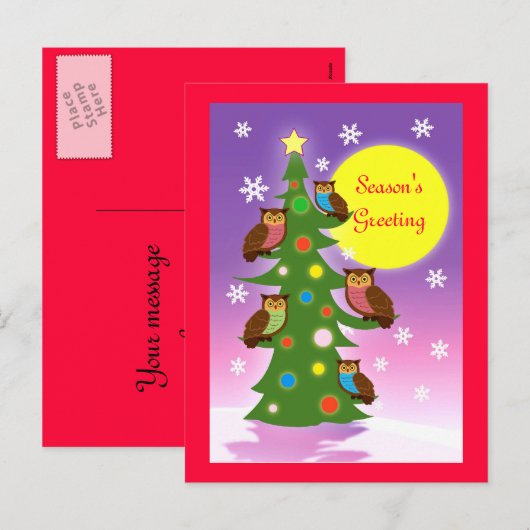 Weihnachtsbaum Feiertagspostkarte (Vorne/Hinten)