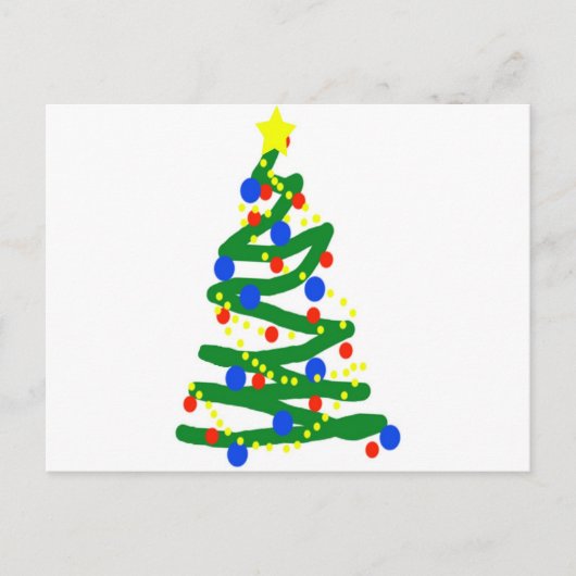 Weihnachtsbaum Feiertagspostkarte (Vorderseite)