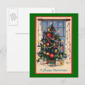 Weihnachtsbaum Feiertagspostkarte (Vorne/Hinten)