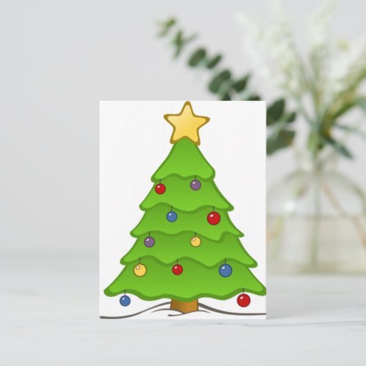 Weihnachtsbaum Feiertagspostkarte (Stehend Vorderseite)