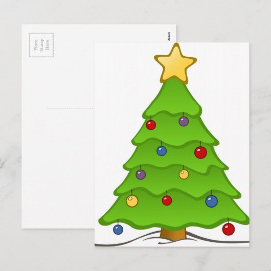 Weihnachtsbaum Feiertagspostkarte (Vorne/Hinten)