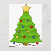 Weihnachtsbaum Feiertagspostkarte (Vorderseite)