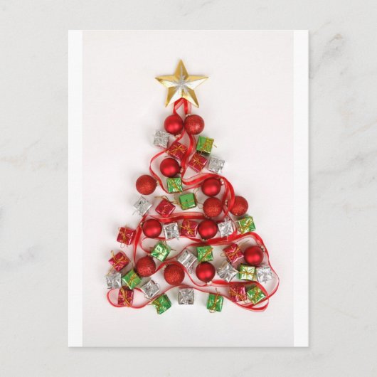 Weihnachtsbaum Feiertagspostkarte (Vorderseite)
