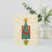 Weihnachtsbaum Feiertagspostkarte (Stehend Vorderseite)