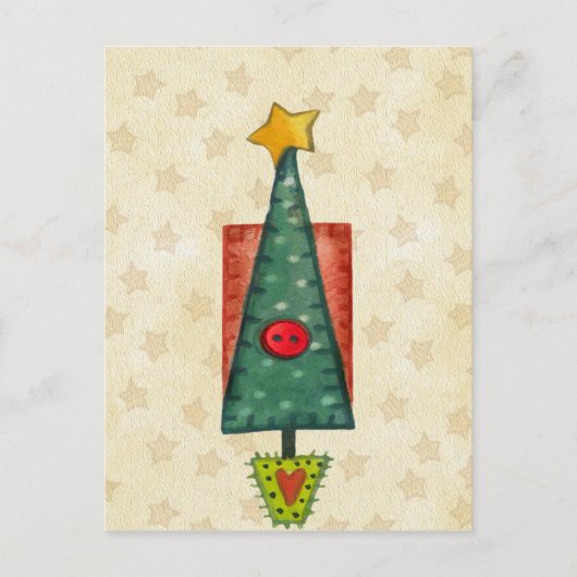 Weihnachtsbaum Feiertagspostkarte (Vorderseite)