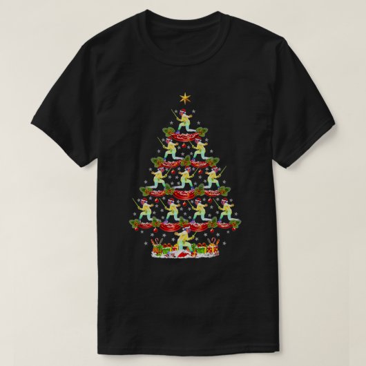 Weihnachtsbaum Fencer Sport Weihnachtsgeschenke Mä T-Shirt (Design vorne)
