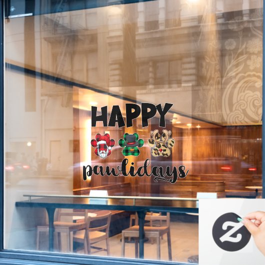 Weihnachtsbaum Fensteraufkleber (Café-Fenster)