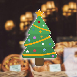 Weihnachtsbaum Fensteraufkleber