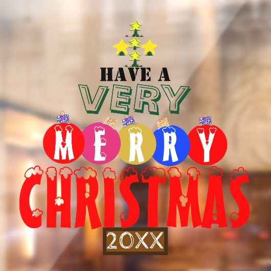 Weihnachtsbaum Fensteraufkleber (Blatt 2)