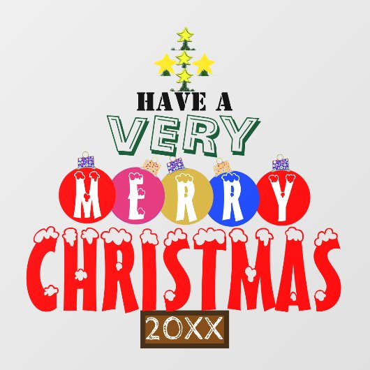 Weihnachtsbaum Fensteraufkleber (Blatt)