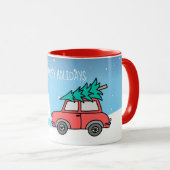 Weihnachtsbaum Ferien 11 oz Zwei-Tonen-Tasse Tasse (VorderseiteRechts)