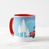 Weihnachtsbaum Ferien 11 oz Zwei-Tonen-Tasse Tasse (Vorderseite Links)