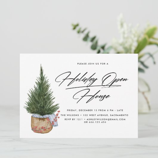 Weihnachtsbaum | Ferienhaus Einladung (Stehend Vorderseite)