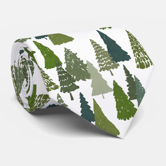 Weihnachtsbaum | Ferienmuster Krawatte (Gerollt)