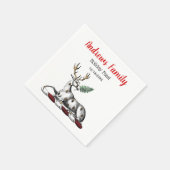 Weihnachtsbaum, Fern Heraldisches Wappen Emblem Serviette (Ecke)