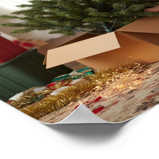 Weihnachtsbaum fertig machen poster (Ecke)
