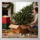 Weihnachtsbaum fertig machen poster (Vorne)