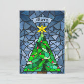 Weihnachtsbaum Feste Glas Weihnachtskarte Feiertagskarte (Stehend Vorderseite)