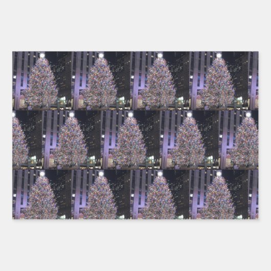 Weihnachtsbaum festes Wrapping Papier Flachblätter (Vorderseite 3)