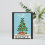 Weihnachtsbaum Festive Feiertagsgeschenke Postkarte (Stehend Vorderseite)