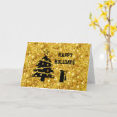 Weihnachtsbaum & Feuerlöscherin Weihnachtskarte Karte (Gelbe Blume)